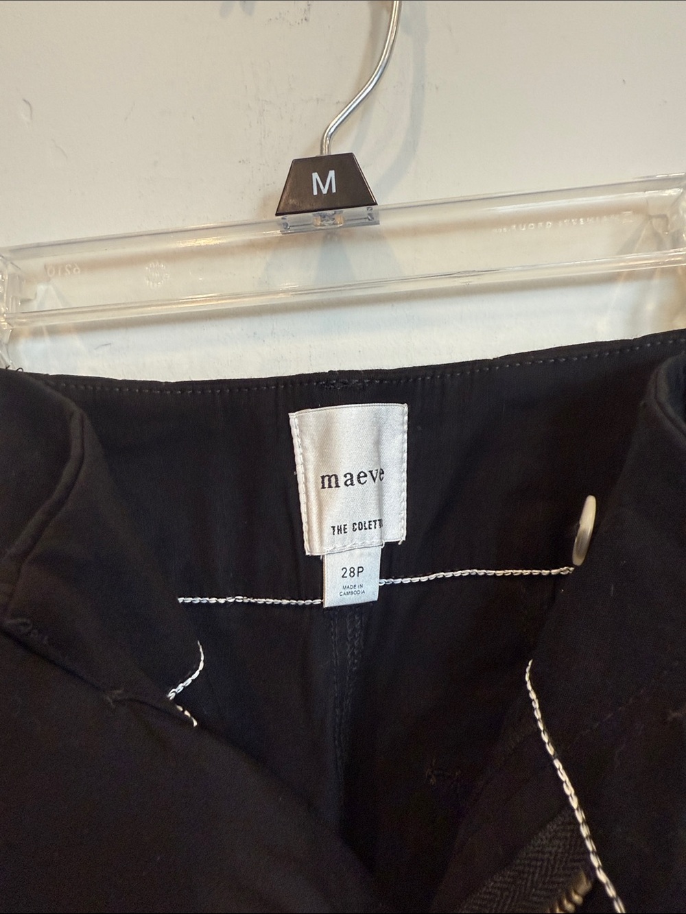 Maeve The Colette Wide Leg Cropped Linen Blend Pants in Black size 28P NWT - Picture 4 of 8